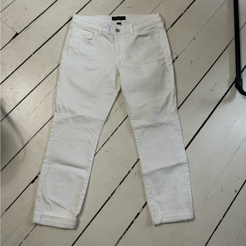 Banana Republic Skinny Fit White Pants